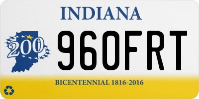 IN license plate 960FRT