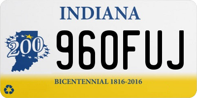 IN license plate 960FUJ