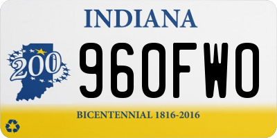 IN license plate 960FWO