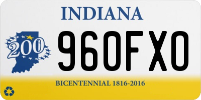 IN license plate 960FXO