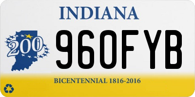 IN license plate 960FYB