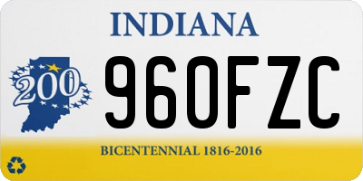 IN license plate 960FZC