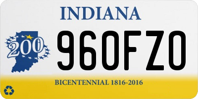 IN license plate 960FZO