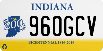 IN license plate 960GCV