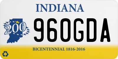IN license plate 960GDA
