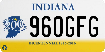 IN license plate 960GFG