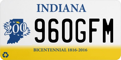 IN license plate 960GFM