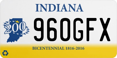 IN license plate 960GFX