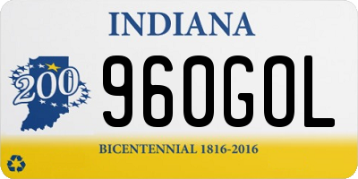 IN license plate 960GOL