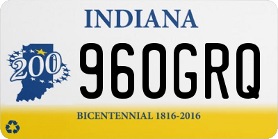 IN license plate 960GRQ