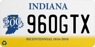 IN license plate 960GTX