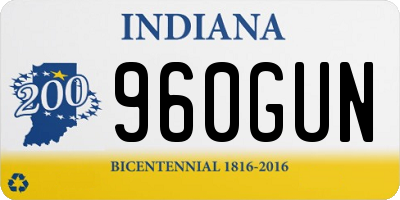 IN license plate 960GUN