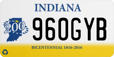 IN license plate 960GYB