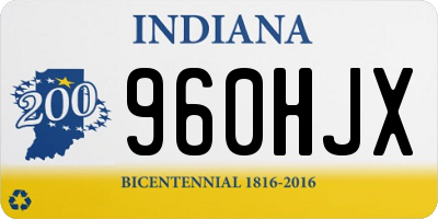 IN license plate 960HJX