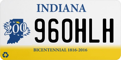IN license plate 960HLH