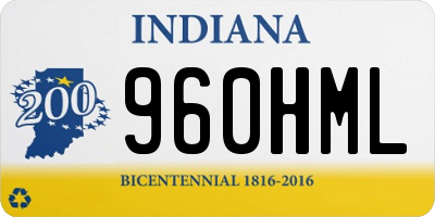 IN license plate 960HML