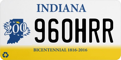 IN license plate 960HRR