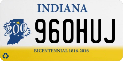IN license plate 960HUJ