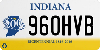 IN license plate 960HVB