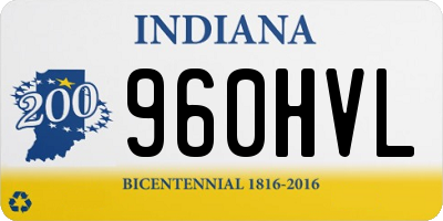 IN license plate 960HVL