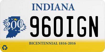IN license plate 960IGN