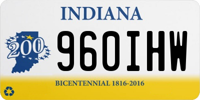 IN license plate 960IHW