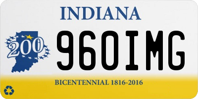 IN license plate 960IMG