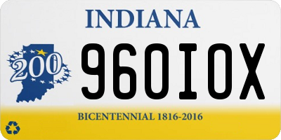 IN license plate 960IOX