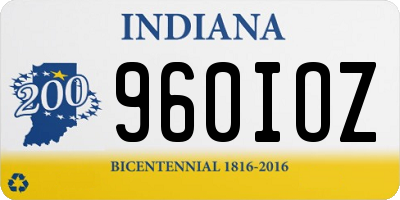 IN license plate 960IOZ