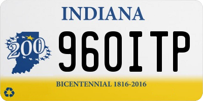 IN license plate 960ITP