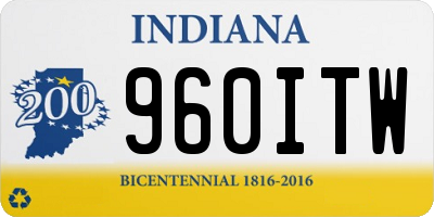 IN license plate 960ITW