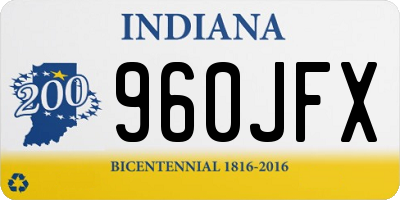 IN license plate 960JFX