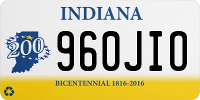 IN license plate 960JIO