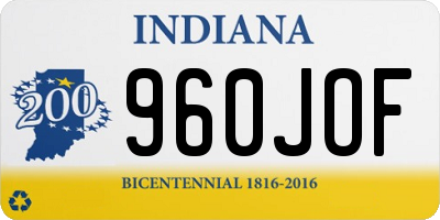 IN license plate 960JOF