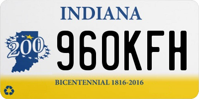 IN license plate 960KFH