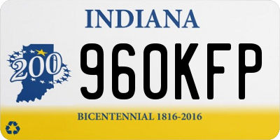 IN license plate 960KFP