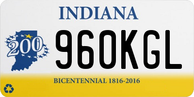 IN license plate 960KGL