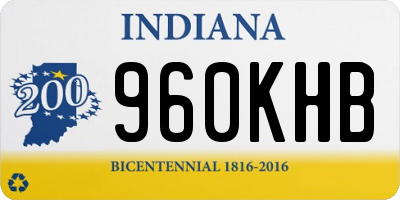 IN license plate 960KHB