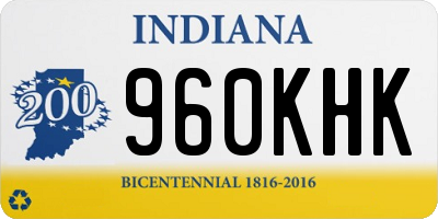 IN license plate 960KHK