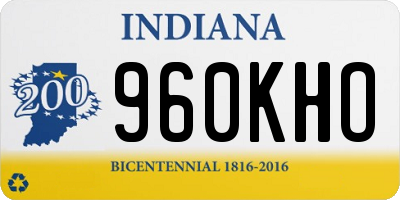IN license plate 960KHO