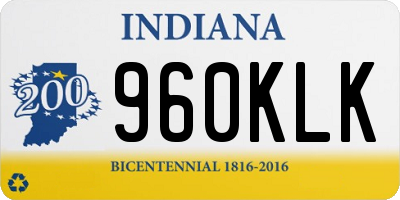 IN license plate 960KLK
