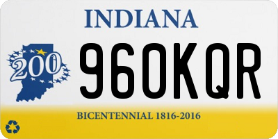 IN license plate 960KQR