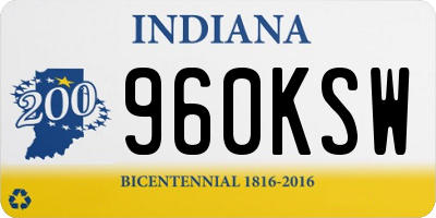 IN license plate 960KSW