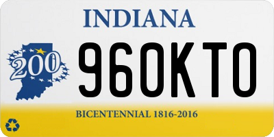 IN license plate 960KTO
