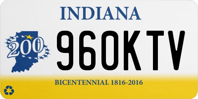 IN license plate 960KTV