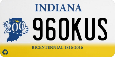 IN license plate 960KUS
