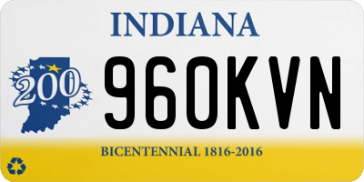IN license plate 960KVN