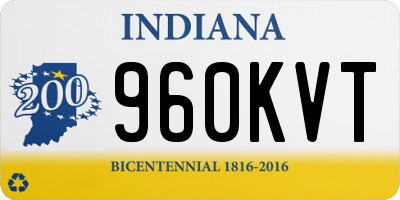 IN license plate 960KVT