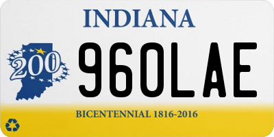 IN license plate 960LAE