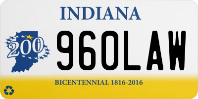 IN license plate 960LAW